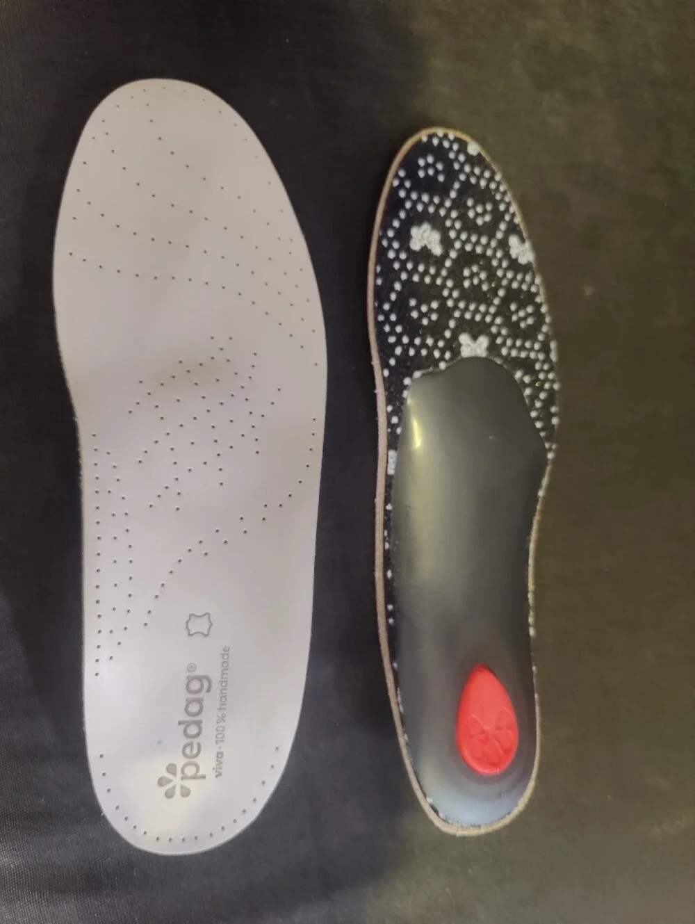 Beige and Black Comfort Shoe Insoles